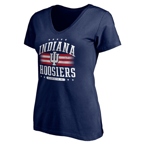 Women's Navy Indiana Hoosiers City Pride V-Neck T-Shirt - Bild 2 von 3
