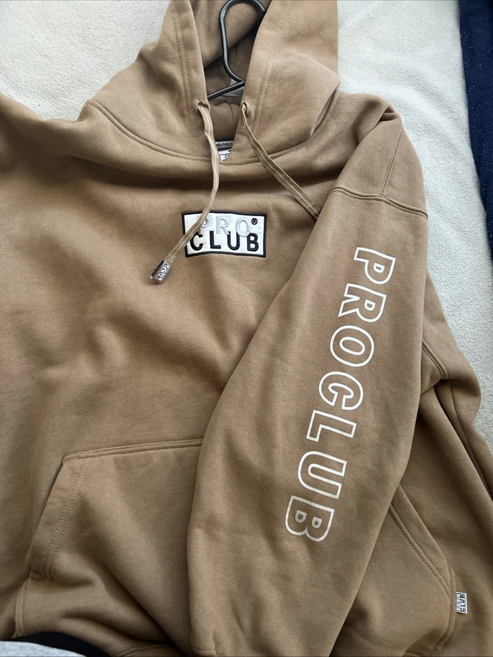 Sudadera con capucha suéter de peso pesado con logotipo bordado Pro Club para hombre Foto 2 de 3