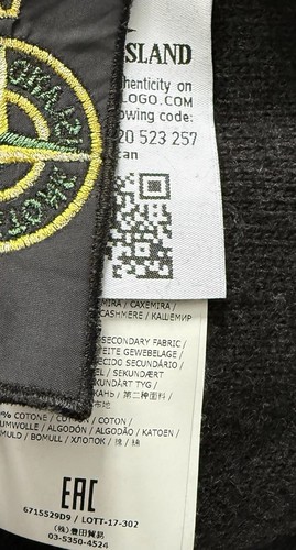 Jersey Stone Island 529D9 negro carbón 2XL mezcla de lana y cachemir 24,5 pulgadas P2P - Imagen 11 de 16