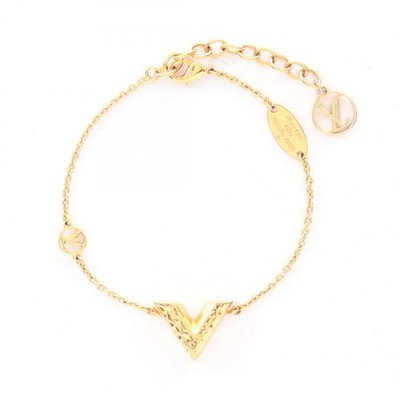 LOUIS VUITTON Bracelet Essential V 19cm M64269 Gold Plated Used