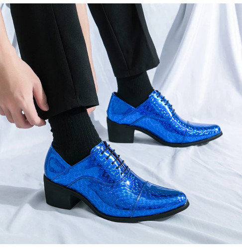  Men's To Increase Business Dress Office Men's Shoes Groom Wedding Shoes - Picture 18 of 27