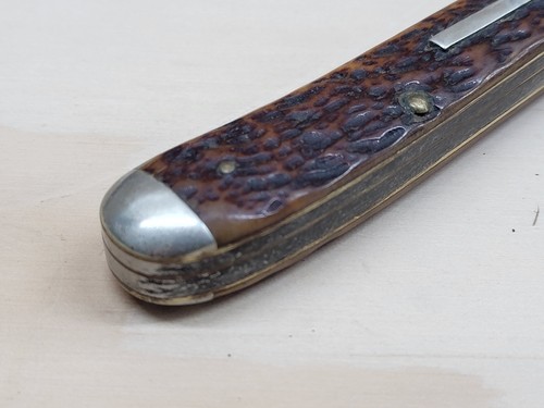 Old Antique Maher & Grosh Toledo O. Half Trapper Knife Jigged Bone VERY NICE - Picture 12 of 21