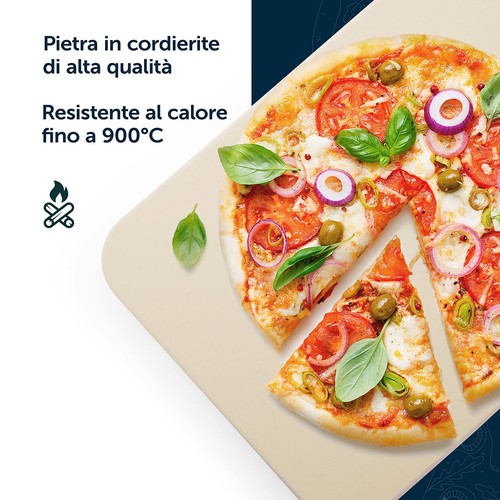 Blumtal Pietra Refrattaria per Pizza da Forno Pietra Lavica per Barbecue a Gas - Foto 19 di 24