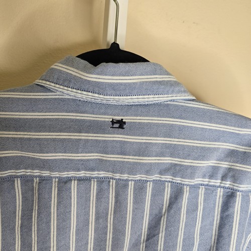 Scotch & Soda My Favorite Oxford Hemd blau weiß gestreift Knopfleiste Flip Cuff L - Bild 13 von 17