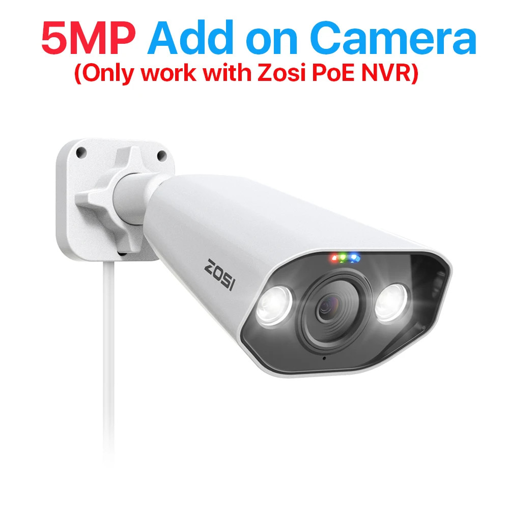 4K IP Camera For Home Add-on PoE Security Camera Two Way Aud