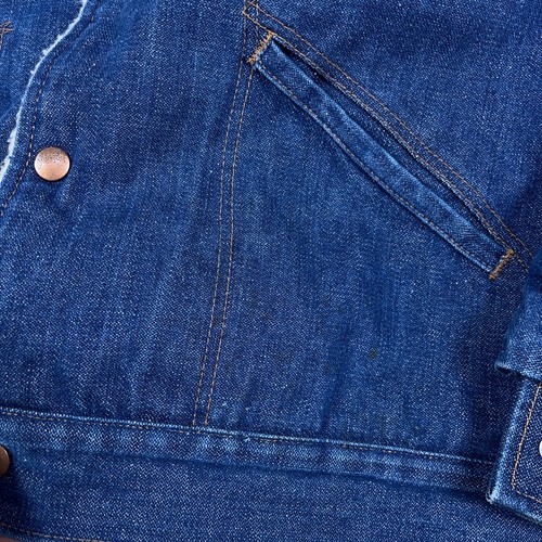 Cappotto Wrangler Wrange vintage anni 70 uomo giacca denim foderata sherpa media USA western - Foto 8 di 18