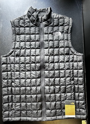 #ad #ad The North Face ThermoBall Full Zip Puffer Vest Black Men’s L New w Tags $140.00