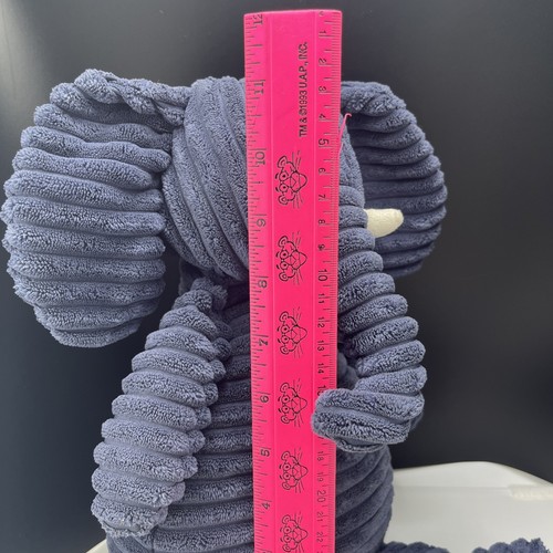 Jellycat Blue Cordy Roy Elephant 15” Plush Corduroy Stuffed Animal Grey w Tusks - Picture 11 of 14
