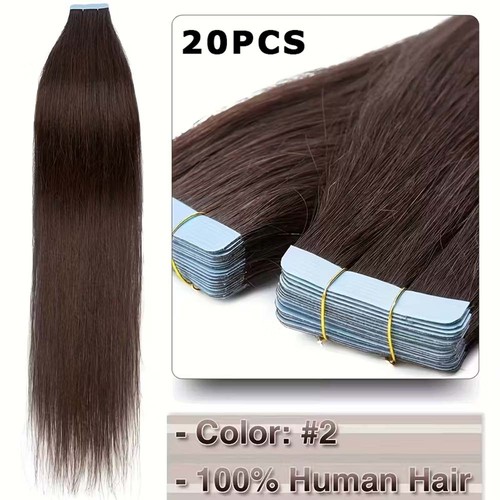 20-Piece Tape In Hair Extensions 100% Remy Human Suitable for Full Head & Volume - Bild 12 von 27