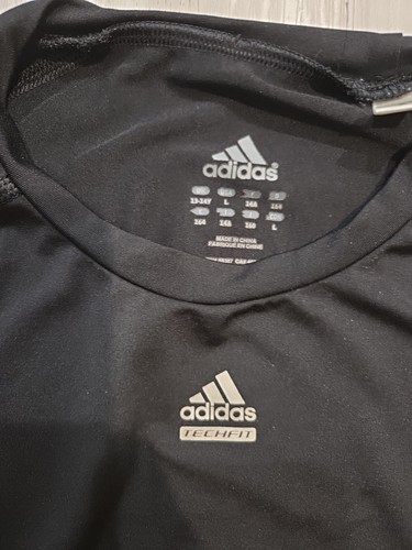 Boys adidas Climalite tech fit long sleeve size Large (13-14) black - Picture 2 of 6