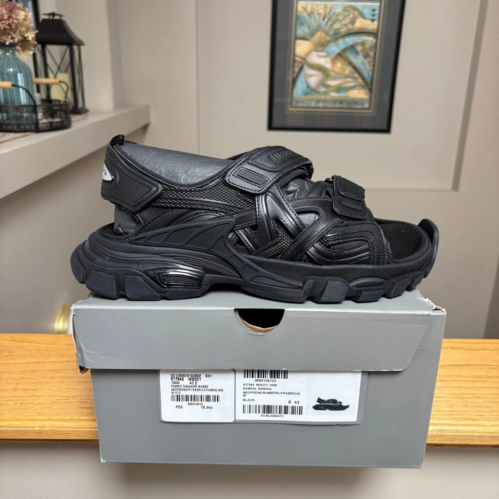 Balenciaga — Balenciaga Triple Black Track Sandals - 43EU / 10US - $895 - New - Authentic