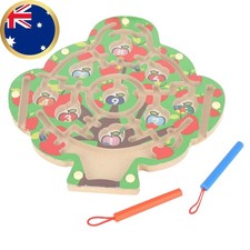 Educational Wooden Maze for Kids Magnetic Brain Trainer 30x20cm
