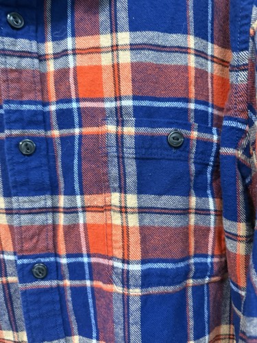 Camisa Gap Untucked Talla 2XL Franela Naranja y Cobalto - Imagen 4 de 9