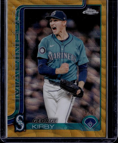 Réfracteur 2025 Topps Chrome George Kirby Gold Wave 19/50