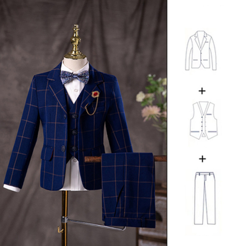 Flower Boys Wedding Suit Birhtday Dress Fromal Blazer Set Performance Costume - Picture 11 of 26