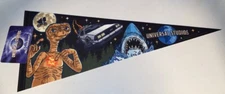UNIVERSAL STUDIOS Felt PENNANT Featuring E.T., Jaws, Back to the Future - NEW