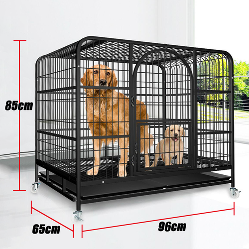 Dog Cage Crate Large Kennel Pet Cage Cat Puppy Metal Cage 36" Playpen 4 Rounds - Picture 2 of 13