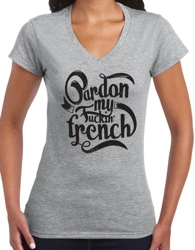 Funny T-Shirts Pardon my F.ucking French rude Slogan Ladies Men's Singlet size - Picture 19 of 31