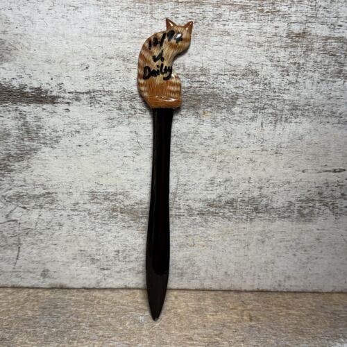 Vintage 90er Tabby Kitty Katze Brief, Postöffner Kunststoff BITTE UNTEN LESEN 8" - Bild 3 von 22