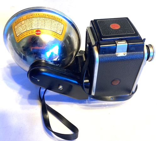 VINTAGE KODAK DUELFLEX II CAMERA W/ORIGINAL FLASHOLDER - Picture 2 of 8