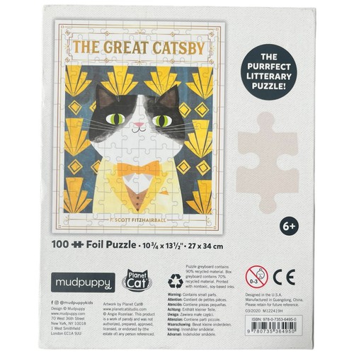 Mudpuppy The Great Catsby 100 Piece Jigsaw Puzzle By Angie Rozelaar - Picture 3 of 4