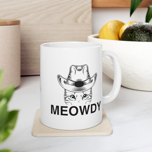 Meowdy - Ceramic Cat Mug 11oz - Picture 8 of 13