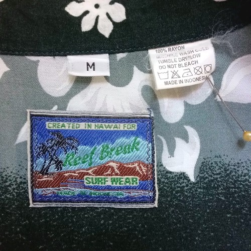 REEF BREAK vintage mens size M shirt Hawaiian summer lightweight cool beach - Picture 5 of 6