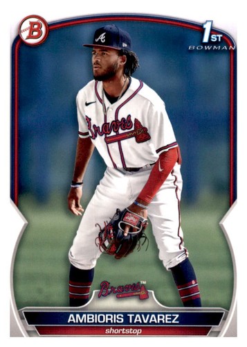 2023 Bowman 1st Ambioris Tavarez Rookie RC Insert Set Break Prospect Braves #33 - Picture 1 of 2