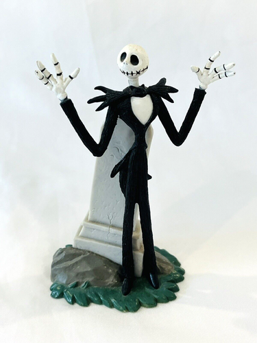 4.25" Jack Skellington Grave Tombstone Action Figure Disney Nightmare Christmas