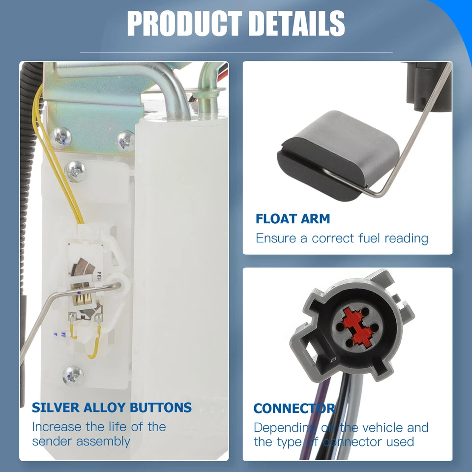 Para Ford F-150 1992-1996 5.0L 4.9L 5.8L 2x Bomba de combustible 19 gal. Delantera y 18 gal. Trasera Foto 2 de 4