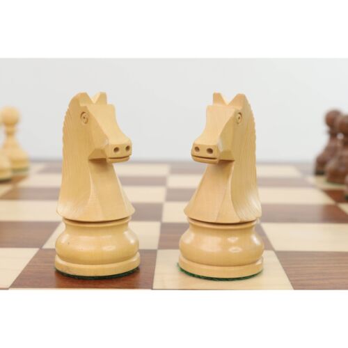 Set solo pezzi di scacchi torneo 3,9" - palissandro dorato con regine extra - Foto 8 di 13