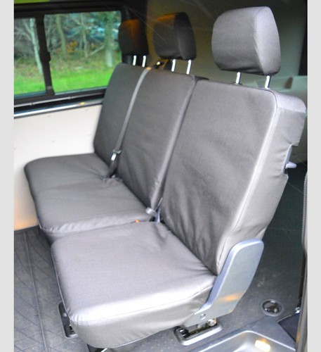 Volkswagen Transporter T6 kombi Crew Cab EXTRA HEAVY DUTY Tailored Seat Covers - Picture 2 of 3