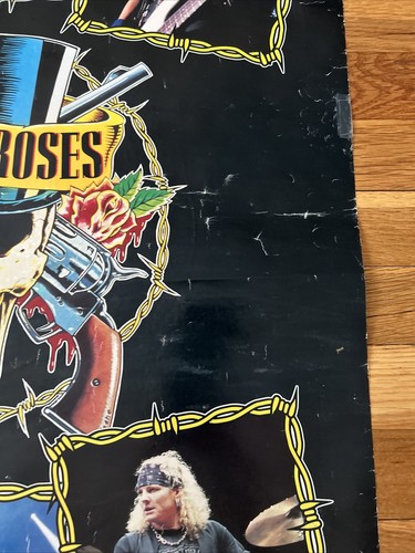 GUNS N ROSES GENUINE AUTHENTIC VINTAGE 1991 RARE POSTER - Picture 5 of 20