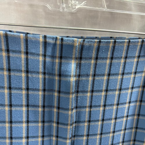 Ann Taylor Blue Plaid Pull Up Pants Size 18 Tapered Leg and Zipper - Picture 3 of 7
