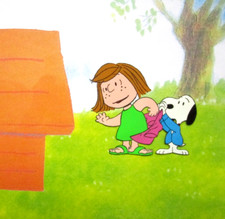 80s PEANUTS SNOOPY PEPPERMINT PATTY Charles SCHULZ ORIGINAL PRODUCTION CEL comic
