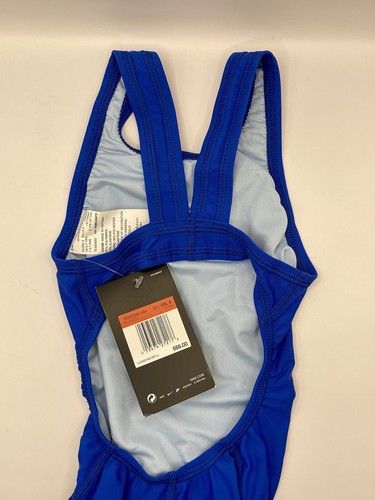 Nike Competitive Youth Swimsuit Nylon Solids Fast Back Swimming Size 22/6 NWT - Picture 2 of 7