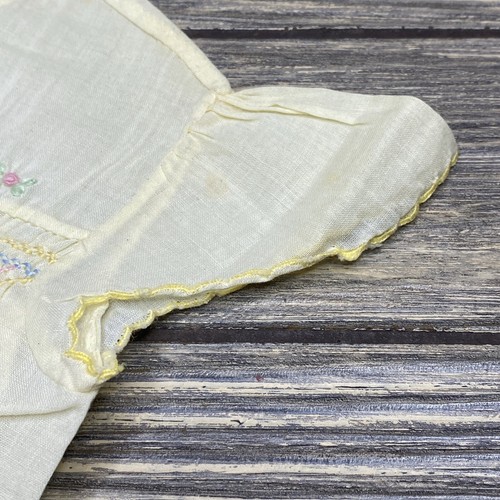 Vintage Infant Girls Pastel Yellow Blouse Short Sleeve Shirt  - Picture 5 of 7