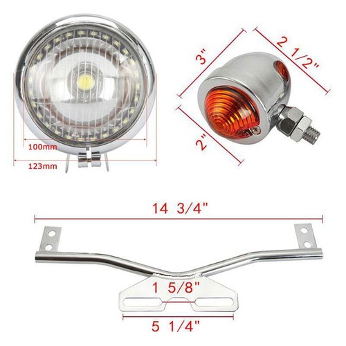 Fog Spot Passing Turn Signal Light Bar Kit For Yamaha V Star 1300 1100 950 - Picture 2 of 12