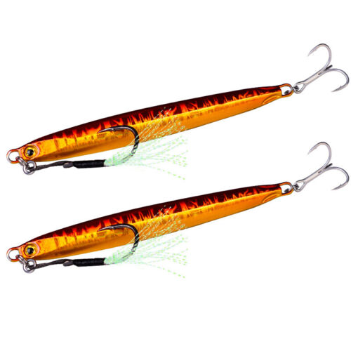 2 pz/set maschera in metallo piombo esca da pesca jigging passo lento jigging esche caduta rapida - Foto 9 di 17