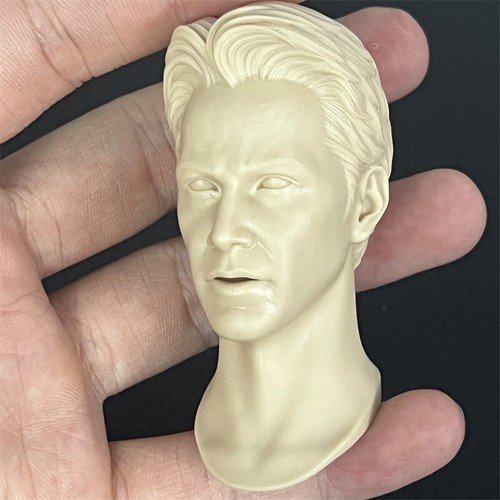 Scultura intagliata testa scala 1/6 Keanu Charles Reeves non dipinta per figura 12'' - Foto 2 di 4
