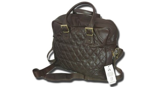Borsone/borsa porta documenti in vera pelle,borsone artigianale mod Braff t.moro - Foto 2 di 4