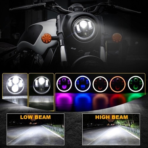 5 3/4"inch 5.75" inch LED Headlight RGB Ring For Suzuki Intruder VS VL 700 800 - Picture 2 of 12