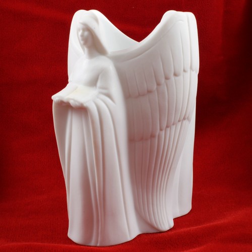 Vintage 1985 Avon Porcelain Angels Candleholder - White Bisque - 5" - Picture 2 of 8