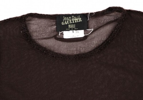 Jean-Paul GAULTIER MAILLE Knit Piping Mesh T Shirt Size S(K-137742) - Picture 4 of 12