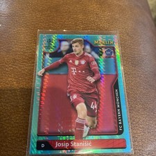 2022 Topps Merlin UEFA Europa Aqua Prizm Rookie Josip Stanisic Bayern Munchen