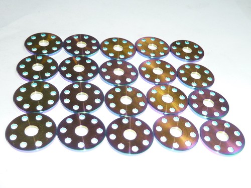 Titanium M6 FAIRING DRILLED WASHER Rainbow Colour YAMAHA YZ YZF R1 R6 MT 23 DIA - Picture 3 of 24