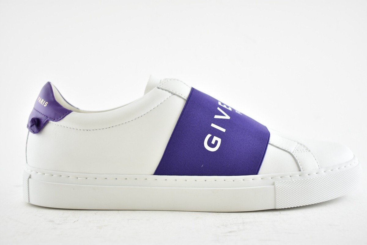 GIVENCHY SNEAKERS スニーカー Givenchy Urban Street Knot White Purple Logo Low Top Flat