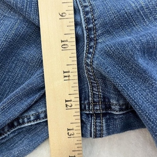 MAURICES Jeans High Rise Curvy Womens 20 Short Boot Cut Distressed Blue Denim - Picture 9 of 14