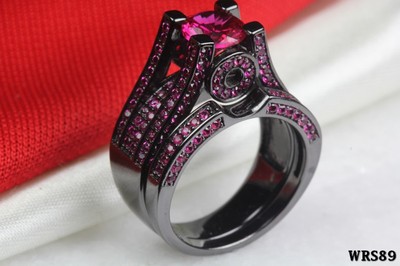 ★SENTIMENTS★ NO.235 [BLACK PINK] RING Blackpink Black Spinel & Pink Sapphire Ring - Exquisite