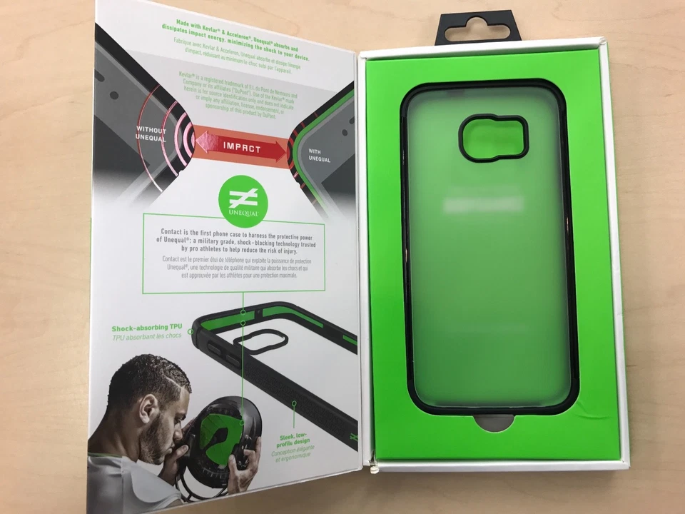 Capa de choque BodyGuardz Samsung Galaxy S7 Edge transparente/preta - Imagem 3 de 3